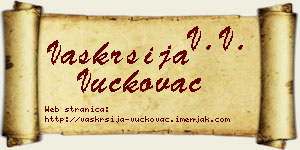 Vaskrsija Vučkovac vizit kartica